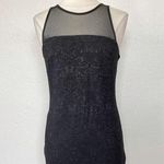 Jump Y2K Black Floral Baroque Mesh Sleeveless Cocktail Dress Photo 0