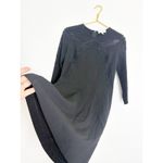 Sandro Paris Riri Mini Shift Dress Size 1 Black Lace Insert Minimalist Preppy Photo 10