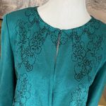 St. John Green Knit Cardigan Jacket Size 10 Photo 1