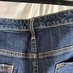 Ava & Viv 24W Dark Wash Mid Rise Midi Short Denim Cuffed Distressed Plus Size Blue Photo 2