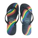 Havaianas Rainbow Glitter Flip Flops Sandals Womens Sz US 11/12 NEW Photo 0