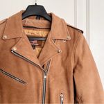 All State • brown leather motorcycle jacket insulated lined moto Indian logo Tan Size L Photo 2