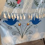 None Blue bohemian Tassle fringe Maxi Dress with birds Photo 3