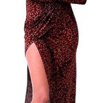 Free People Shayla Brown Boho Wrap Maxi Dress Floral Long Sleeve Thigh Slit Photo 0