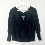 Chelsea28 NWOT Chelsea 28 Black Open Neckline Cozy Sweater Photo 1