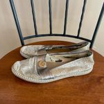 Tory Burch Seaside Glitter Espadrille Flats in Gold Size 5.5 or 36 Photo 2