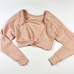 L'Couture NEW All Around Lounge Long Sleeve Reversible Pullover Sweater Top Rose Photo 3
