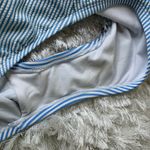 Blue White Seersucker 1 Piece Swimsuit Ruffle Strap Sz ? XL Photo 7