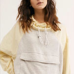 Free People We The Free Lafayette Pullover Windbreaker Sweatshirt fall casual M Yellow Size M Photo 0