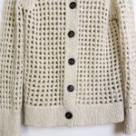 Stateside Cardigan Sweater Womens XS Beige Button Up Open Knit Crochet NWOT Photo 2