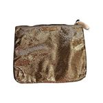 Victoria's Secret NWT  Gold Shimmer Clutch Make Up Bag Photo 0