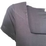 Shop Stevie Black Silk Like Fitted Short Sleeve Bodysuit Size Large Photo 5