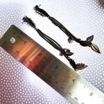 Long leaf chain statement earrings Photo 3