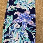 Lilly Pulitzer  Georgia May Palazzo Pants "Ready Set Gecko" Blue Pink Size Medium Photo 1