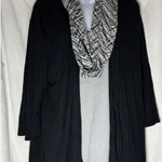 Rebecca Malone  Black Open Front Cardigan Blouse , Size 2XL Photo 0