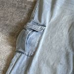 Oliver Logan Jeans Womens 35 Blue Wide Leg Cargo Madison High Rise Light Wash Photo 2