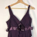 DJ Jaz Plum Purple Ruffle Front Fit & Flare Maxi Formal Dress 14 Photo 2