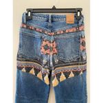 We The Free  People 24 Denim Jean Embroidered Aztec Patchwork Rocky Mountain EUC Photo 8