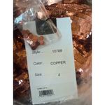 Mac Duggal NWT  #10788 Copper 
Sequin One Sleeve Column Evening
Dress Sz 4 $498 Photo 3