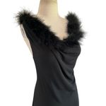 Coperni Feather Boa Jersey Midi Dress in Black 42 New Womens Backless Size undefined Photo 5