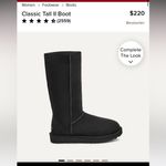 UGG  Classic Tall Black II Boots Size 9 Photo 1
