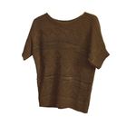 Ruby Rd  Women's Deep Brown Short Sleeve Sweater Sz Large Sku 2313 Photo 4