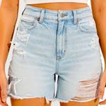 American Eagle AEO‎ Baggy Mom Distressed Denim Shorts Photo 0