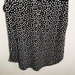 Sleeveless Popover Blouse Black White Polka Dots Size M Photo 2