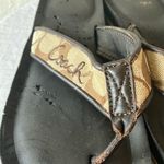 Coach : Black & Tan Janey (A8657) Signature C Sandals- 7- flaws Photo 14