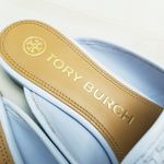 Tory Burch {6M} Jessa Woven Backless Loafer Icy Blue Photo 11