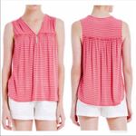 Sophie Max  Coral Pink Striped Tank‎ Top V-Neck Sleeveless Stretch XS X-Small New Photo 9