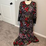 Dress the Population  Black Label Maxi Dress Ava Floral-Embroidered Gown Size XL Photo 4