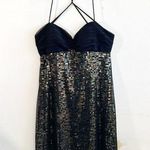 Dave and Johnny by Laura Ryner Dress Black Sequin Skirt Exposed Back Sz 11/12 EUC Photo 0