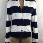 Lilly Pulitzer Blue & White Striped Long Sleeve Cotton Nautical Sweater XS Photo 0