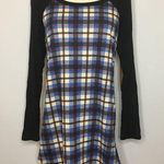 a.gain Blue Plaid Raglan Long Sleeve Shirt, Small Photo 0