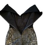 Giambattista Valli Black Surplice Crocodile Print Sleeveless Shift Dress Photo 3