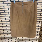 Chico's  Brown Suede Skirt Size 0P (4P)‎ Photo 1