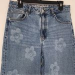 Clockhouse Floral Blue Women's Jeans high waist wide leg Size 28 Photo 2