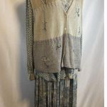 Napa Valley Outfit Set Women’s Size L Rayon 3 Piece Skirt, Blouse & Vest Blue Size L Photo 9