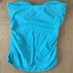 Venus  Strapless Ruched Padded Turquoise Top Large Photo 5