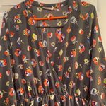 Lush Clothing Lush Gray Midi Dress with Vibrant Floral Print Photo 2