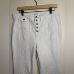 Judy Blue ‎ White Flare Jeans 13/31 High Rise Button Fly Pocket Detail Stretch Photo 1