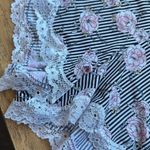 Marilyn Monroe sz XL Womens Silky Floral Lace Striped Bow Pull On Stretch Shorts Photo 3