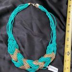 BaubleBar  turquoise rope braided necklace NWT Photo 0