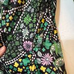 Handmade VINTAGE PARISIAN DRESS SZ SMALL FLORAL PATTERN W OLD CARS POLYESTER Photo 4