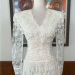 Jessica McClintock Beautiful Vintage 1980s  Tea Length Lace Wedding Dress! Photo 2