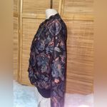 Blair VINTAGE floral tapestry open front jacket with a scalloped edge woman’s 10 Photo 1