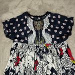 Blank London Floral Print Dress Trudie Tunic Casual Mini Dress Large Summer Sun Blue Photo 5