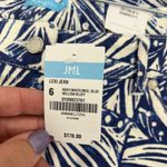 J. McLaughlin  Lexi‎ Jean 6 NWT $178 Skinny Stretch Blue White Willow Bluff Leaf Photo 6