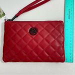 Badgley Mischka NWT‎  Red Quilted Vegan Leather Wristlet Card Holder Wallet Photo 5